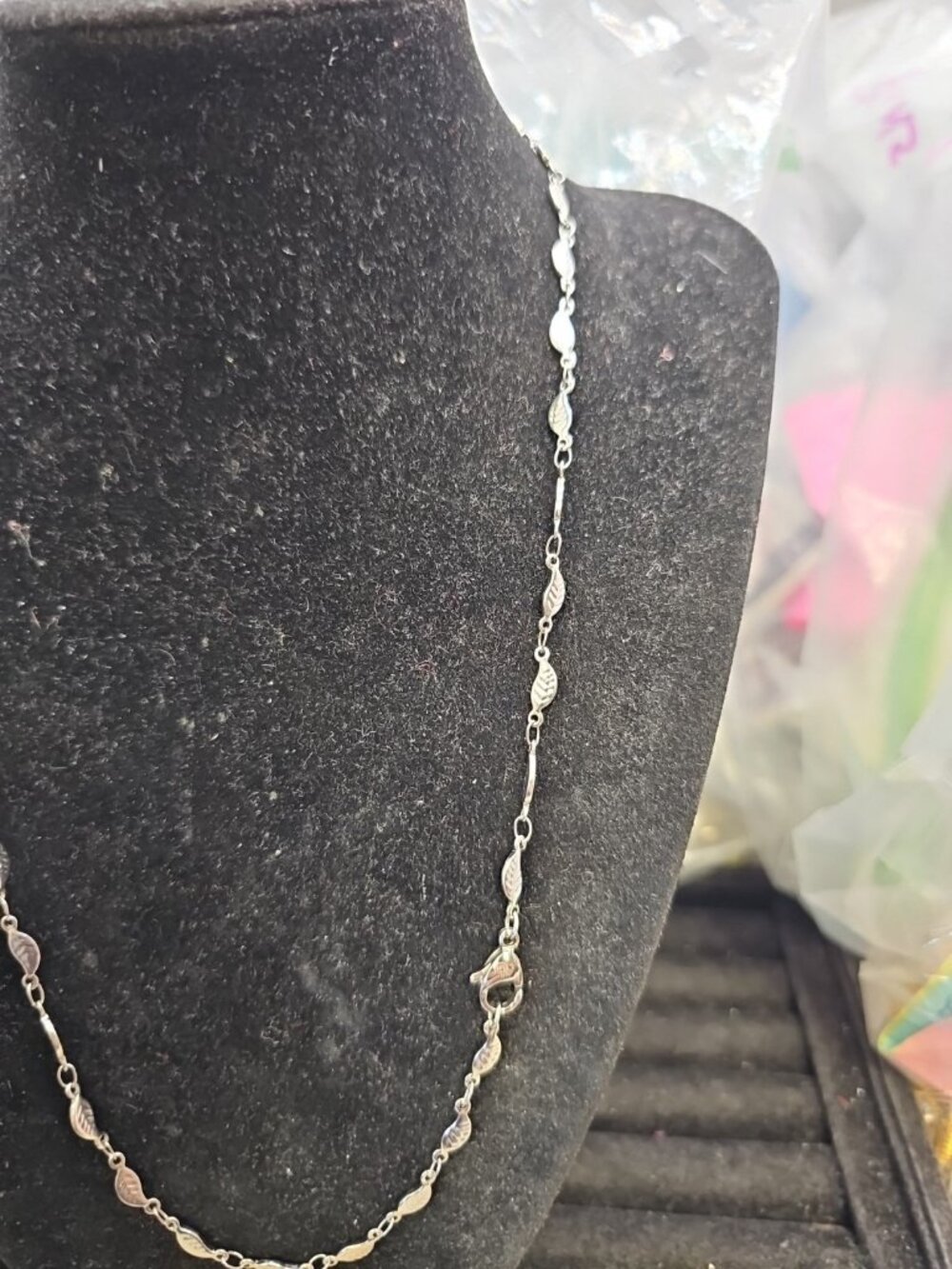 Necklace/ Stainless Steel Fancy Link/leaf/lobster Closure 18"inch